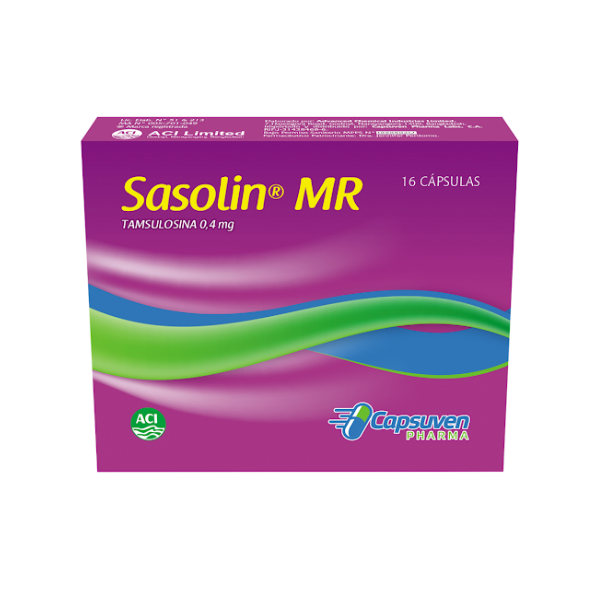 Sasolin MR Tamsulosina 0.4mg x 16 Cápsulas Capsuven