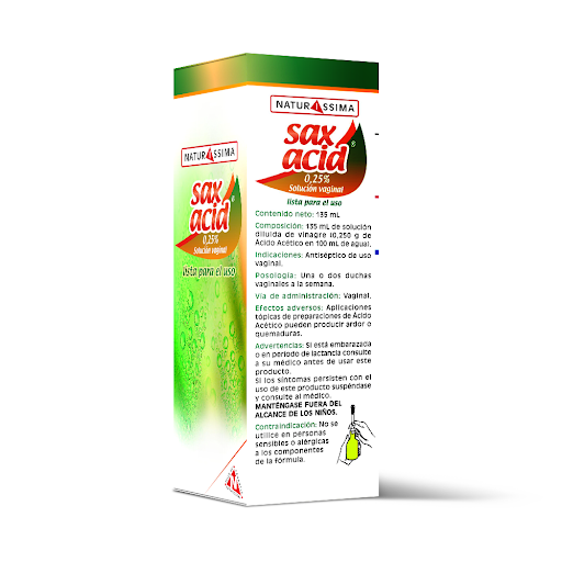 Sax Acid Ducha Vaginal 135ml - Naturissima - Imagen 4
