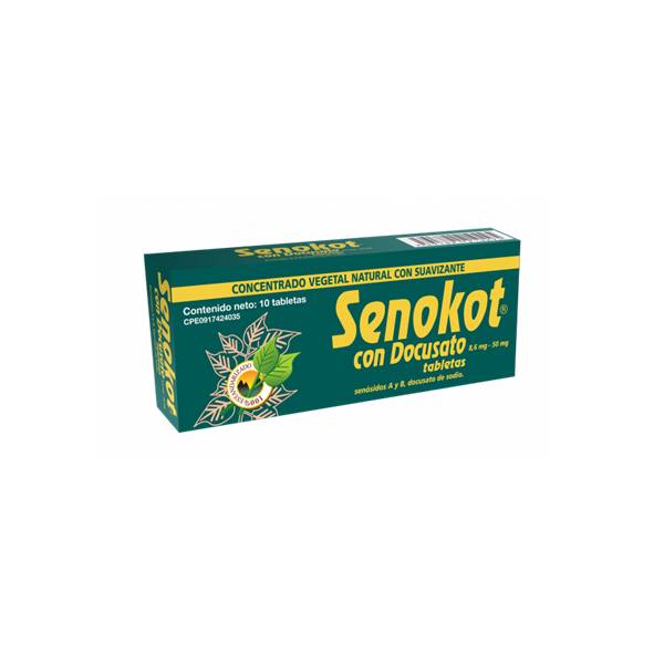 Senokot-S Senosidos x 10 Tabletas - Purdue Pharma