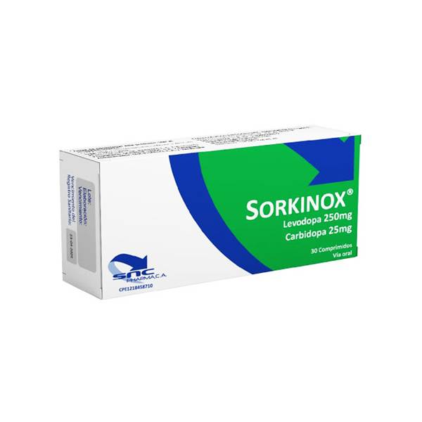 Sorkinox Carbidopa+Levodopa 250mg/25mg x 30 Comprimidos - SNC Pharma