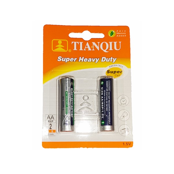 Tianqiu Pila AA 1.5V R6P x 2 Unidades