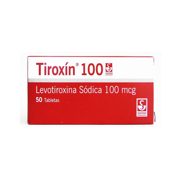 Tiroxin Levotiroxina Sódica 100mcg x 10 Tabletas - Siegfried