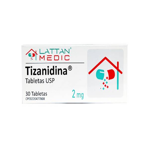 Tizanidina 2mg x 30 Tabletas - Lattan Medic