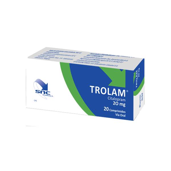 Trolam Citalopram 20mg x 20 Comprimidos - SNC Pharma