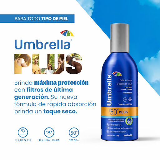 Umbrella Plus Spray SPF 50 x 120g - Medihealth - Imagen 4