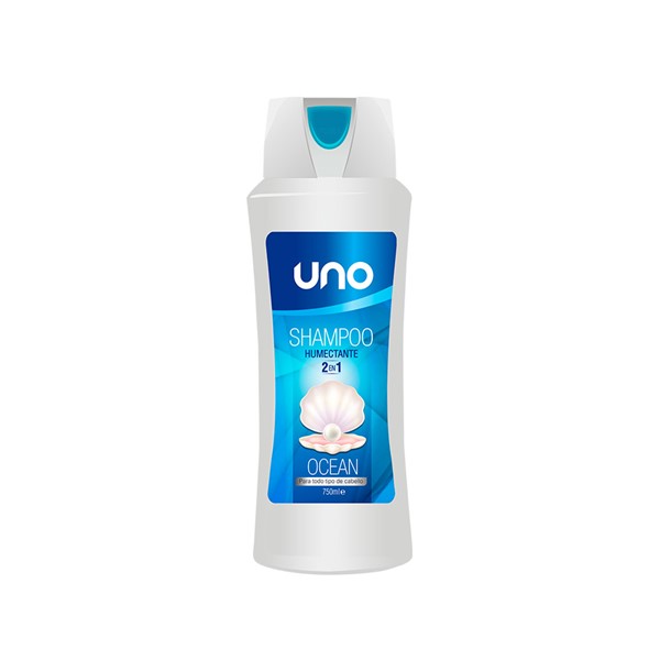 Uno Champú 2 En 1 para Todo Tipo de cabello Ocean 750ml
