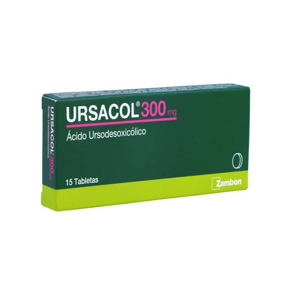 Ursacol Ácido Ursodesoxicólico 300mg x 15 Tabletas - Zambon