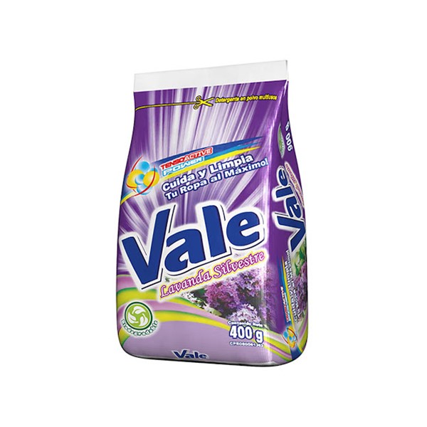 Vale Detergente En Polvo Lavanda Silvestre 400g