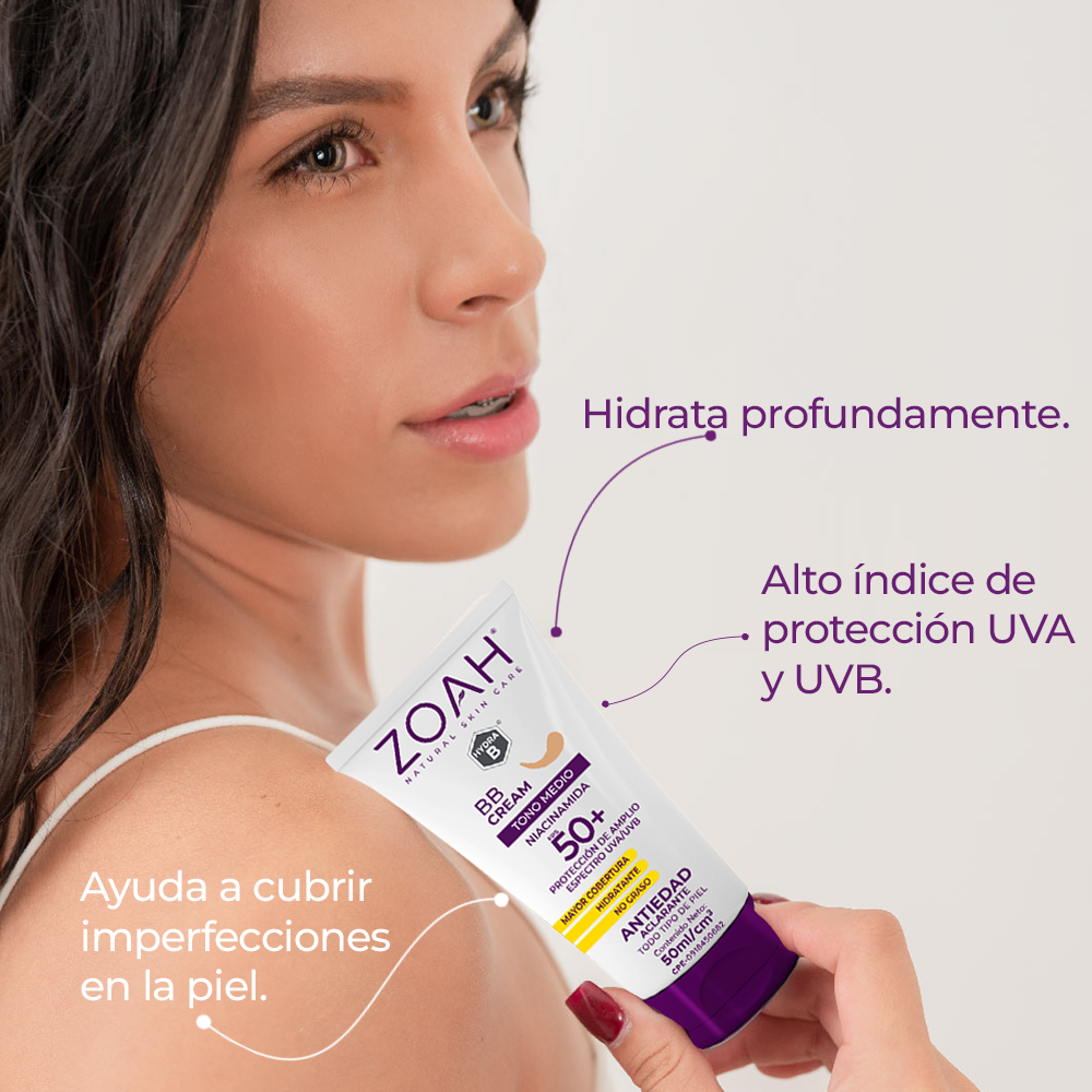 Zoah BB Cream 5 En 1 Tono Medio 50ml - Imagen 3