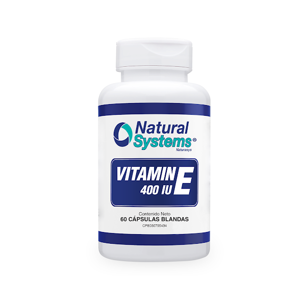 Vitamina E 400IU x 60 Cápsulas Blandas Natural Systems