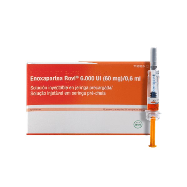 Enoxaparina Solución Inyectable 60mg/0.6ml (Prellenada) - Rovi