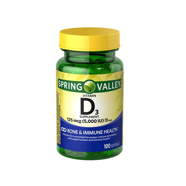 Vitamina D3 125Mcg x 100 Tabletas - Spring Valley