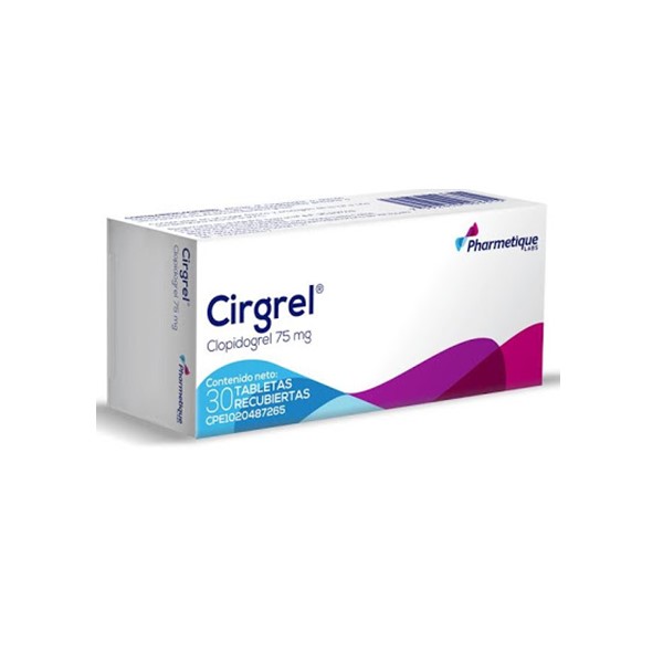 Cirgrel Clopidogrel 75mg x 30 Tabletas - Pharmetique