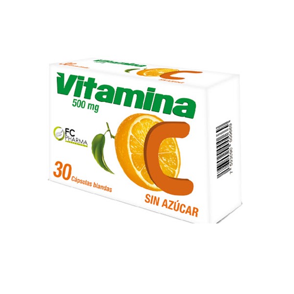 Vitamina C 500mg Sin Azúcar x 30 Cápsulas - FC Pharma