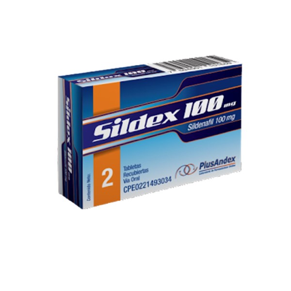 Sildex Sildenafil 100mg x 2 Tabletas - PlusAndex