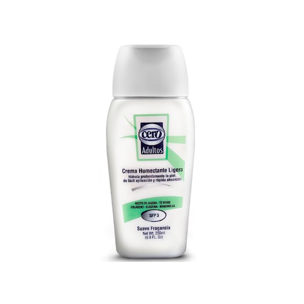 Crema Humectante Ligera 200ml - Cero Adultos