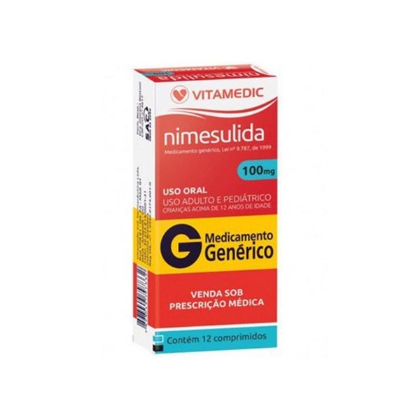Nimesulida 100mg x 12 Comprimidos - Vitamedic