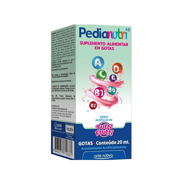 Pedianutri Gotas Tutti Frutti Multivitamínico x 20ml - Arte Nativa.
