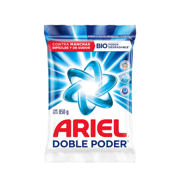 Ariel Detergente En Polvo Doble Poder 850g
