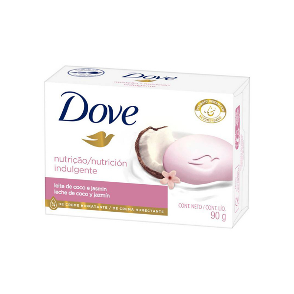 Dove Jabón Nutrición Indulgente Leche De Coco/Jazmín 90g