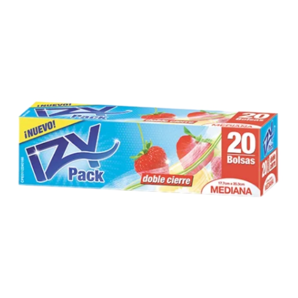 Izy-Pack Bolsas Medianas Doble Cierre X 20 Unidades