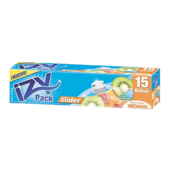 Izy-Pack Bolsas Medianas Slider X 15 Unidades