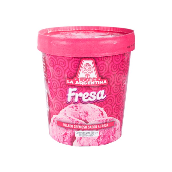La Argentina Helado Fresa 700ml