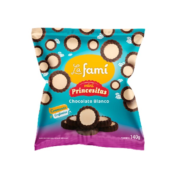 La Fami Galletas Mini Princesitas Chocolate Blanco 140g
