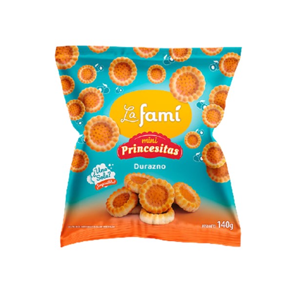 La Fami Galletas Mini Princesitas Durazno 140g