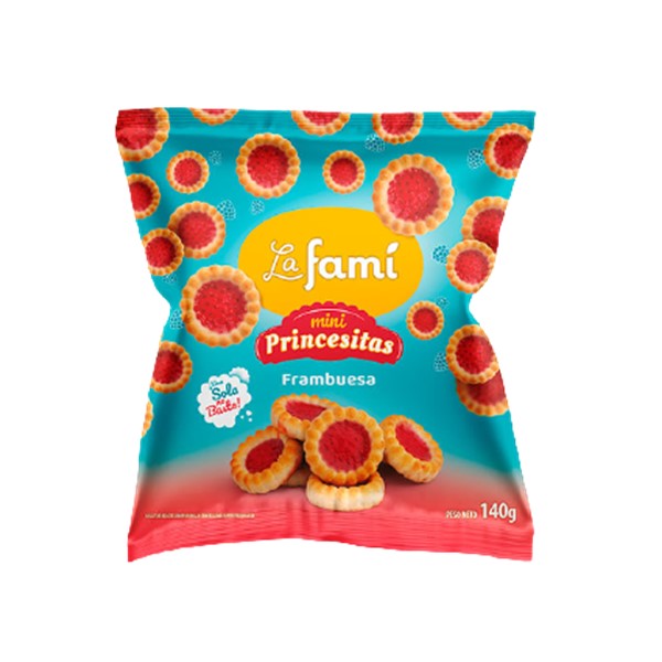 La Fami Galletas Mini Princesitas Frambuesa 140g
