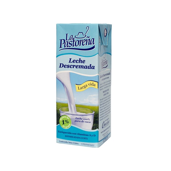 La Pastoreña Leche Descremada Uht 1L