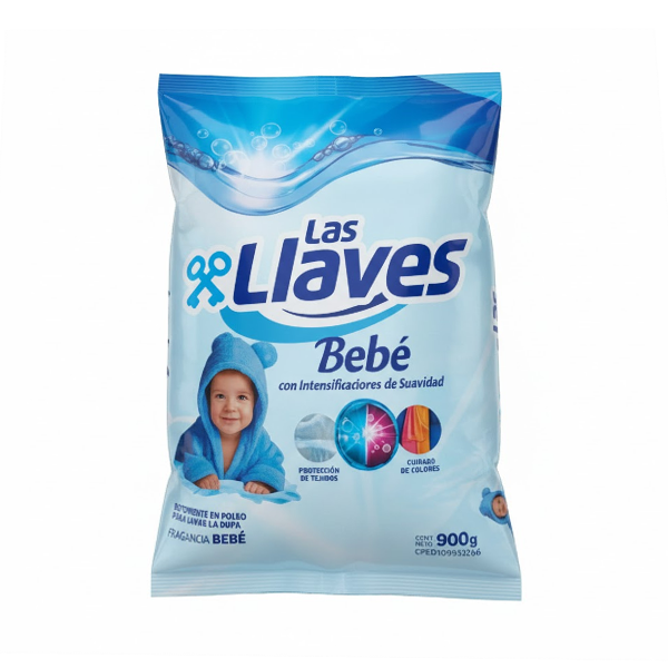 Las Llaves Detergente En Polvo Bebé 900g