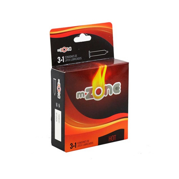 M-Zone Preservativo Hot x 4 Unidades