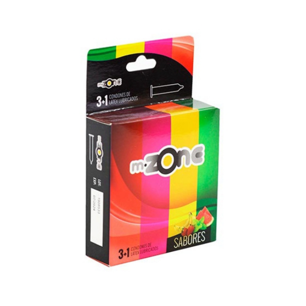 M-Zone Preservativo Sabores x 4 Unidades