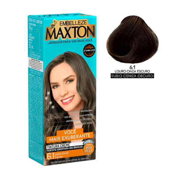 Maxton Tinte Kit 6.1 Rubio Ceniza Oscuro 50ml
