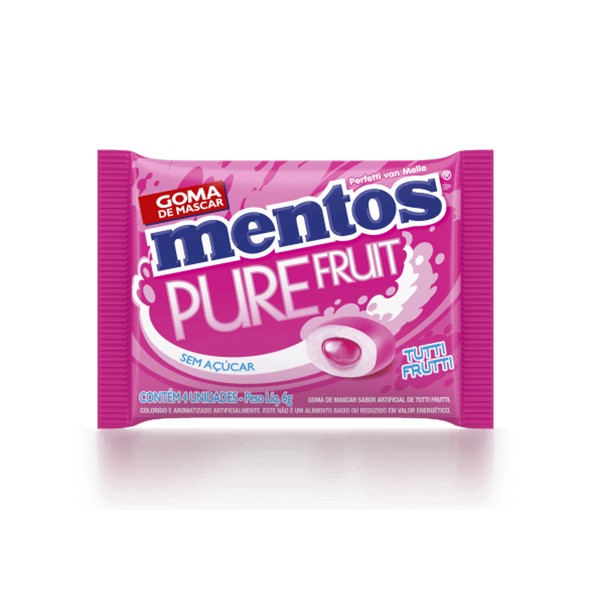 Mentos Pure Fresh Chicles Sabor Tutti Frutti 6g