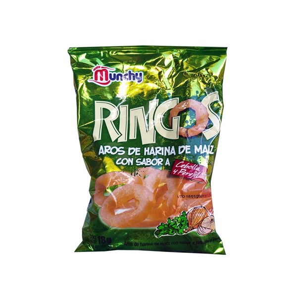 Munchy Ringos Cebolla Y Perejil 18g