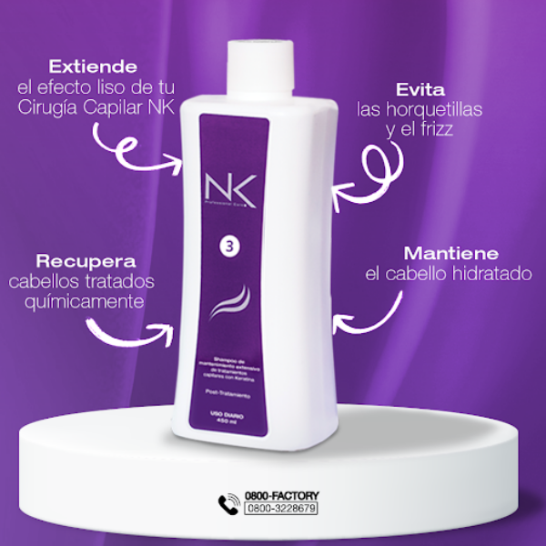 Nk Champú 3 Keratina 450ml - Imagen 2