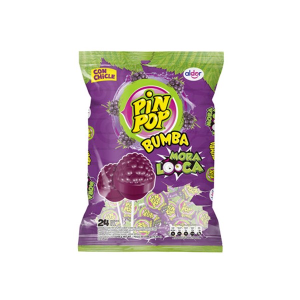 Pin-Pop Paquete De Chupetas Mora Bumba X 24 Unidades