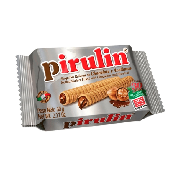 Pirulin Barquilla Rellena Sabor A Chocolate Y Avellana 60g