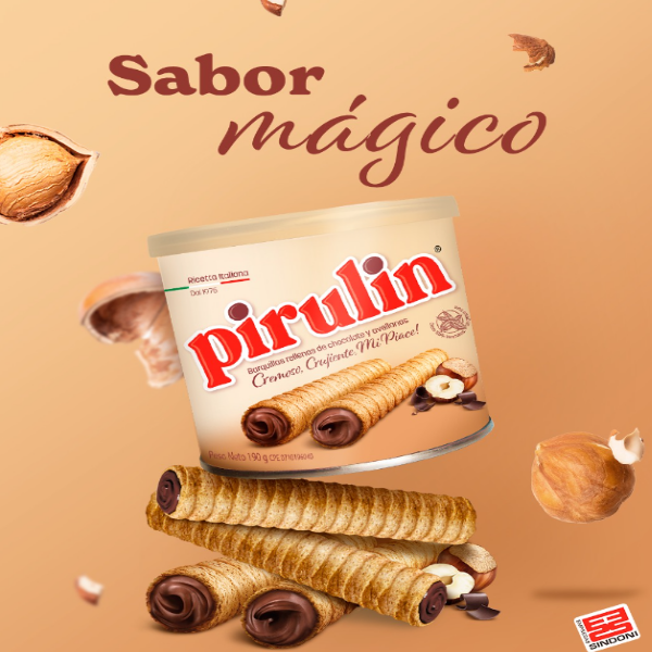 Pirulin Barquillas Rellenas De Chocolate Y Avellana 190g - Imagen 3