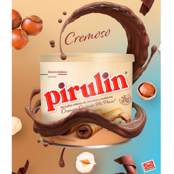 Pirulin Barquillas Rellenas De Chocolate Y Avellana 190g - Imagen 2