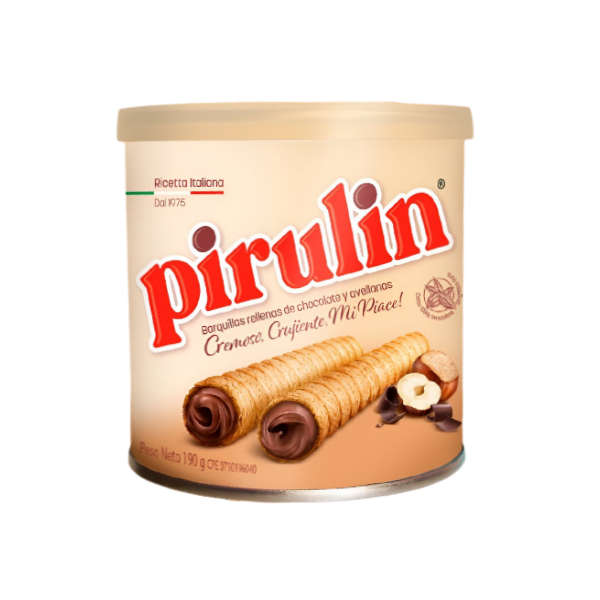 Pirulin Barquillas Rellenas De Chocolate Y Avellana 190g