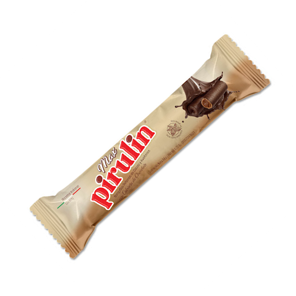 Pirulin Max Barquilla Rellena Cubierta De Chocolate Y Avellana 34g
