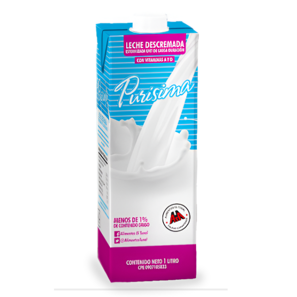 Purisima Leche Descremada Uht 1L