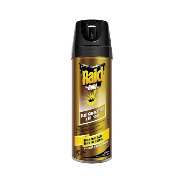 Raid Gold Mata Cucarachas Y Chiripas 235ml