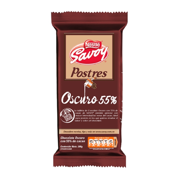 Savoy Postres Oscuro 55% 200g