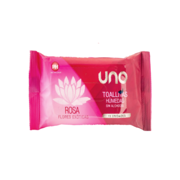 Uno Toallas Húmedas Rosa X 15 Unidades