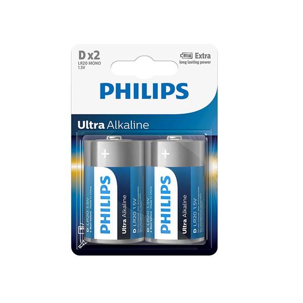 Philips Pila D/1.5V 10 Year x 2 Unidades D LR20