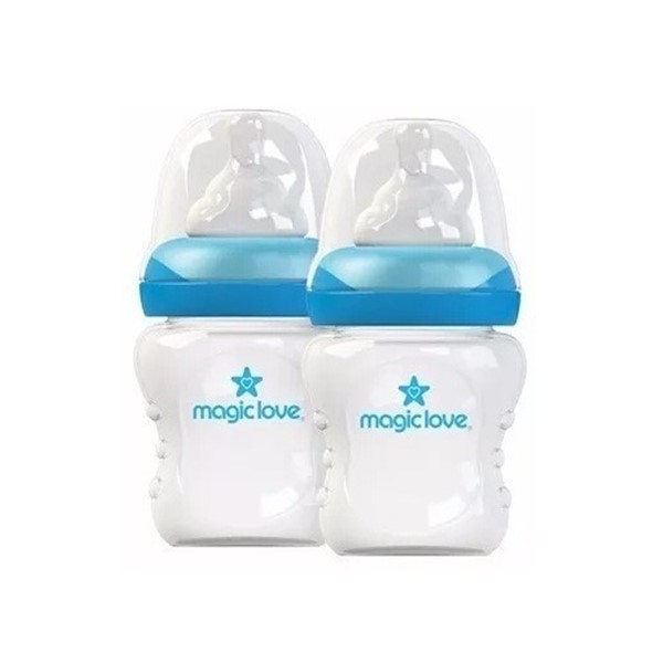 Magic-Love Set De 2 Piezas Teteros Azul 5Oz/150ml 10512B